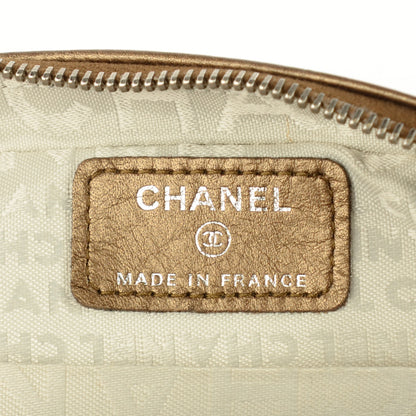 Chanel Aged Metallic Calfskin Quilted Cambon Cosmetic Case Bronze 7 of 8