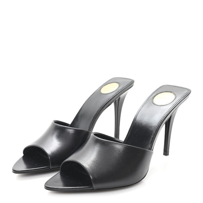 Saint Laurent Nappa Goldie Mule Sandal 37.5 Black 4 of 9
