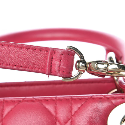 Christian Dior Lambskin Cannage Large Lady Dior Fuchsia 25 of 29