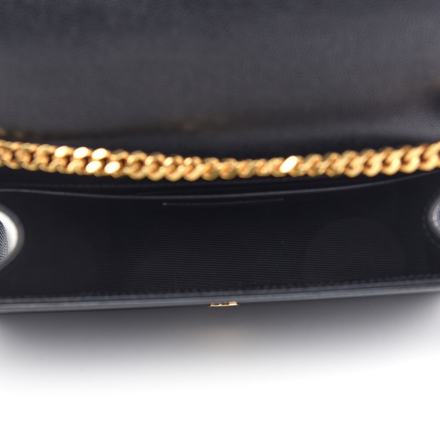 Saint Laurent Grain De Poudre Medium Classic Monogram Kate Satchel Black 5 of 8