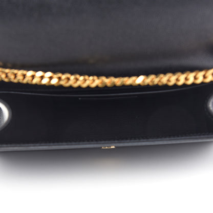 Saint Laurent Grain De Poudre Medium Classic Monogram Kate Satchel Black 5 of 8