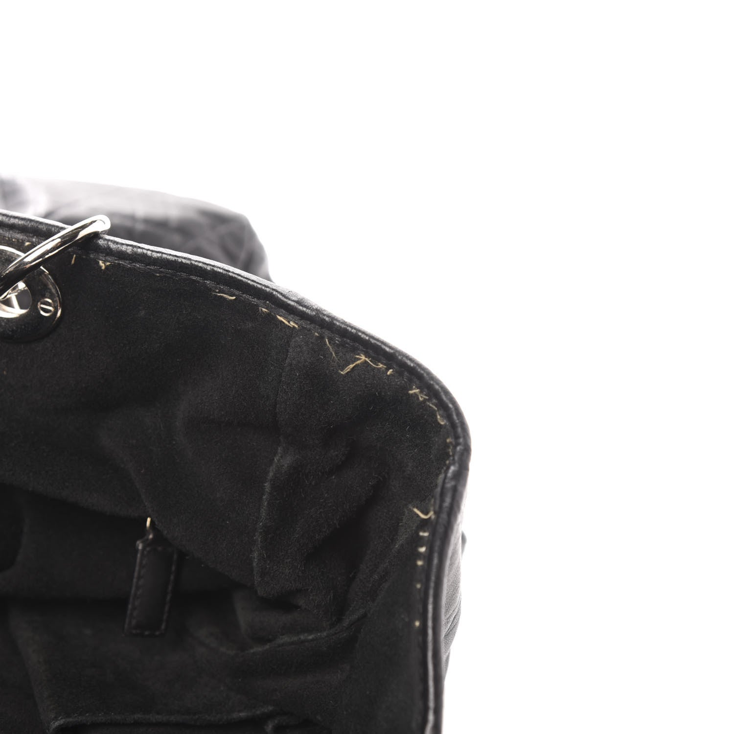 Christian Dior Lambskin Cannage Shopper Tote Black 10 of 14