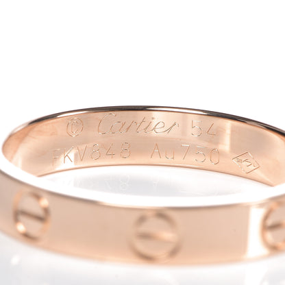 Cartier 18K Pink Gold 3.5mm LOVE Wedding Band Ring 54 6.75 4 of 5