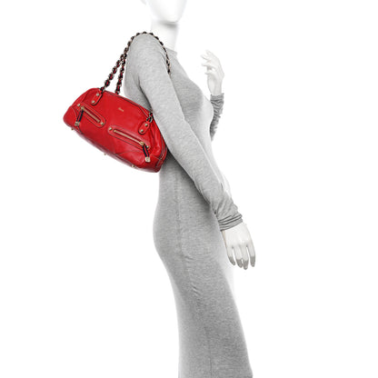 Gucci Goatskin Small Capri Bowler Red 2 of 11