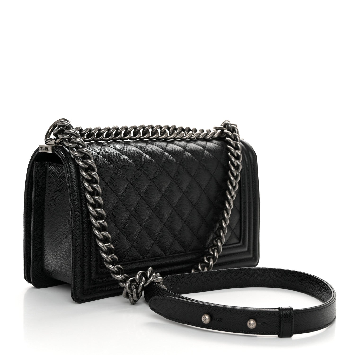 Chanel Caviar Quilted Medium Boy Flap Black 3 of 11