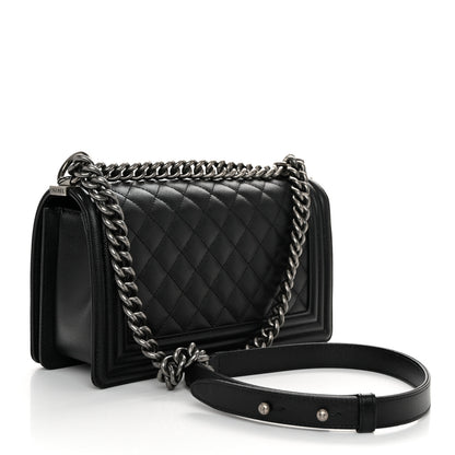Chanel Caviar Quilted Medium Boy Flap Black 3 of 11