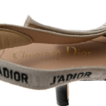 Christian Dior Lambskin Ribbon J'Adior Slingback 65mm Pumps 38 Black 6 of 8