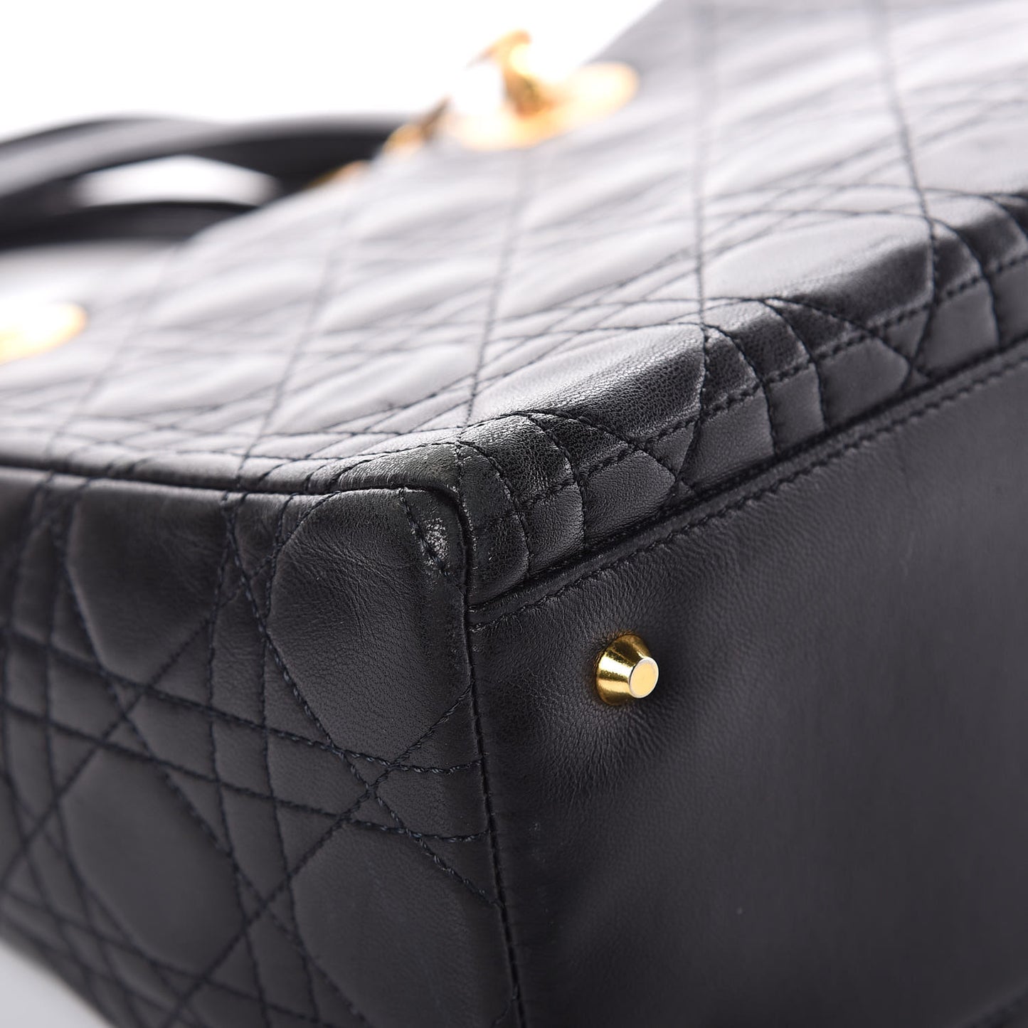 Lambskin Cannage Medium Lady Dior Black