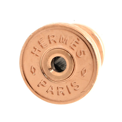 Hermes Rose Gold Lacquered Mini Pop H Earrings Marron Glace 4 of 6