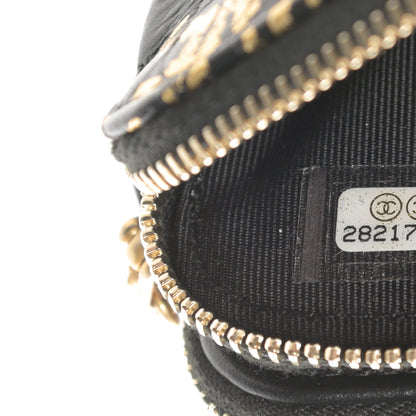Chanel Calfskin Crocodile Embossed Graffiti 2.55 Cocodile Reissue Clutch With Chain Black Gold 10 of 14