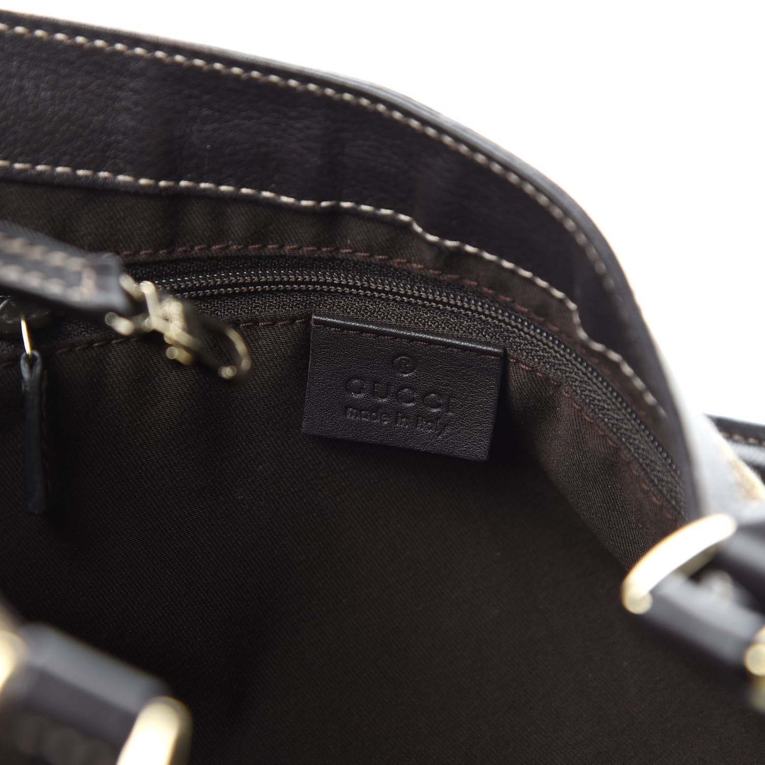 Gucci Monogram Large D Ring Hobo Dark Brown 8 of 10