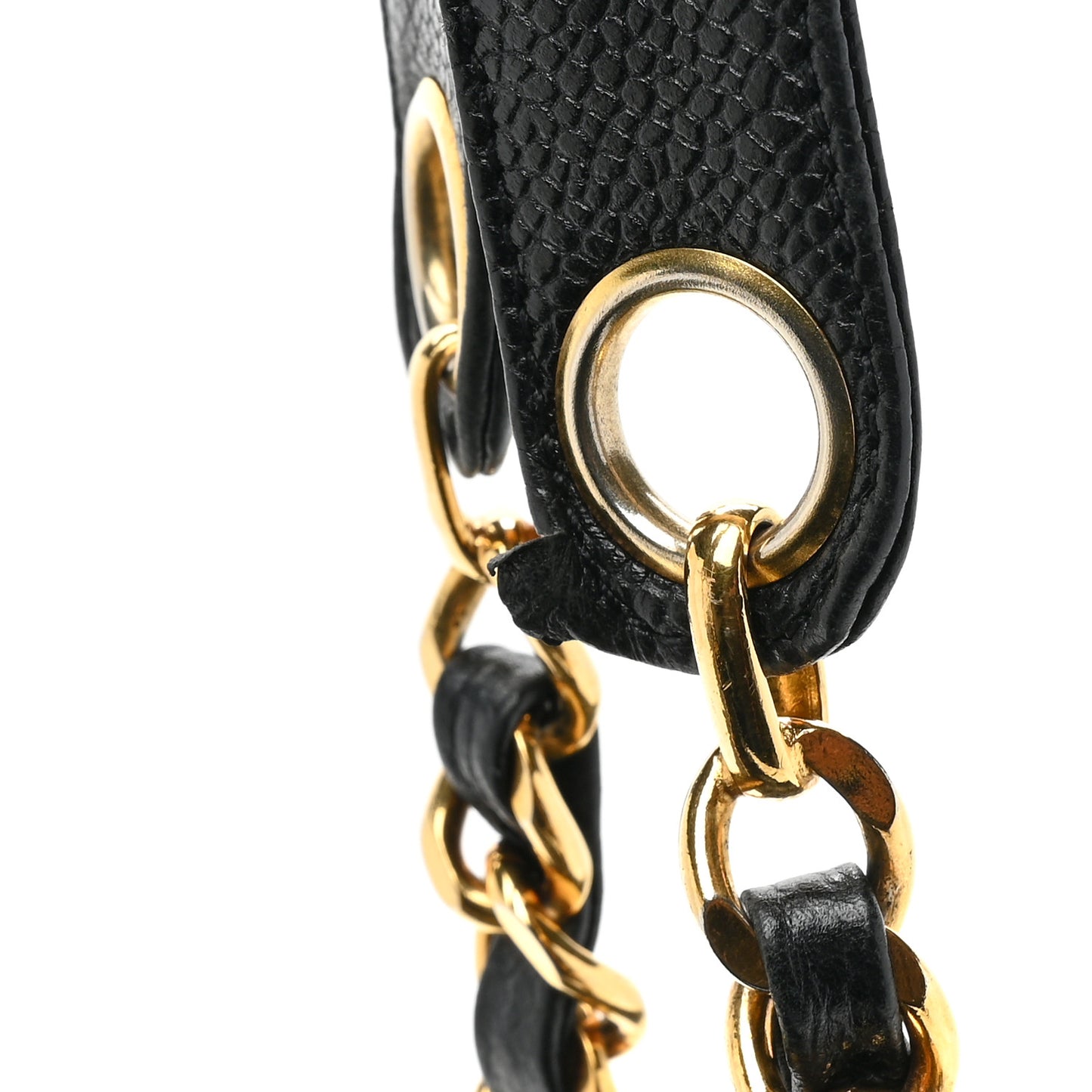 Caviar Flap Shoulder Bag Black