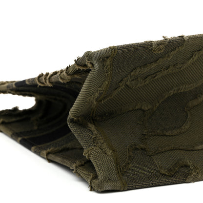 Christian Dior Canvas Embroidered Camouflage Large Book Tote Green 9 of 10