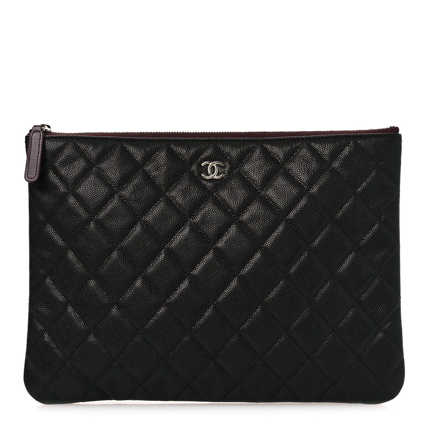 Caviar Quilted Medium Cosmetic Case Black