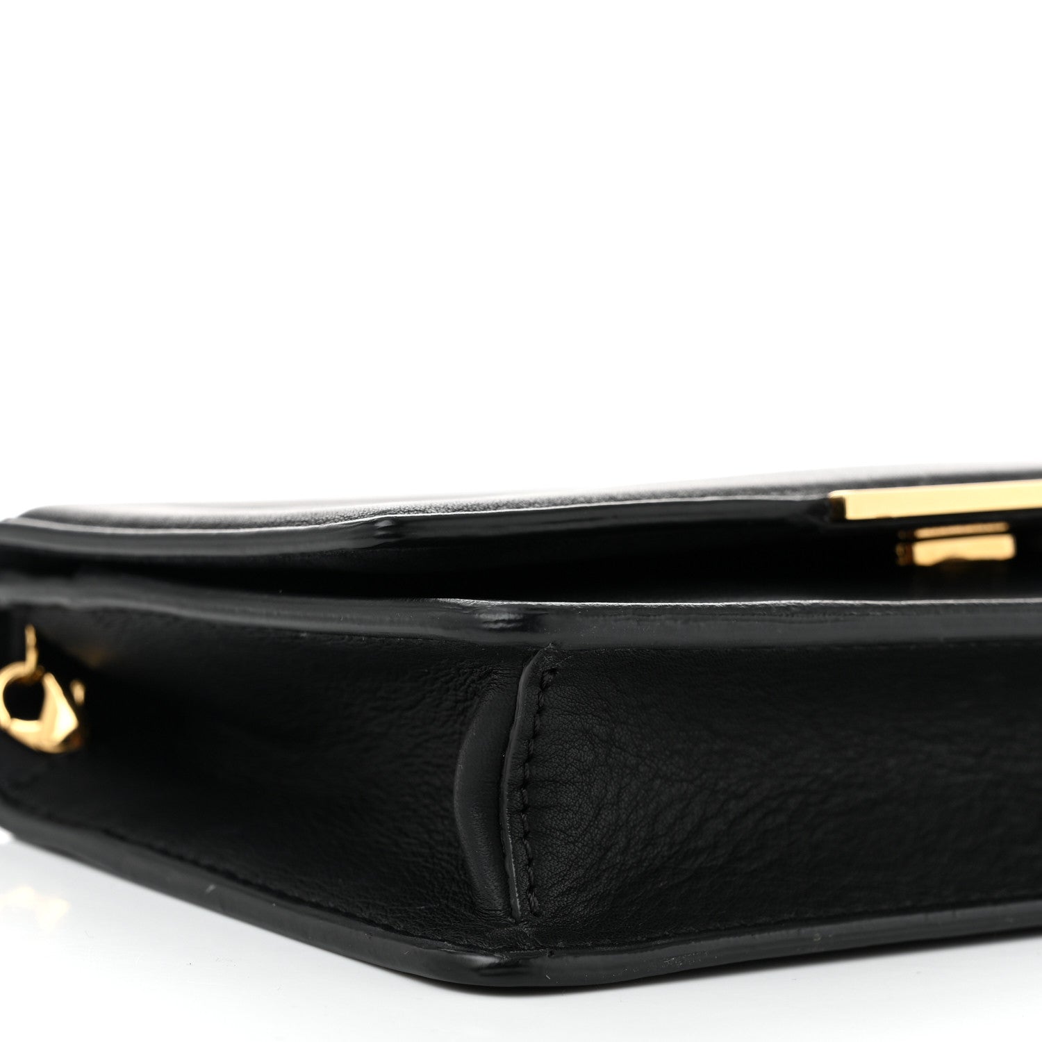 Fendi Vitello Flamingo Tube Wallet on Chain Black 9 of 10
