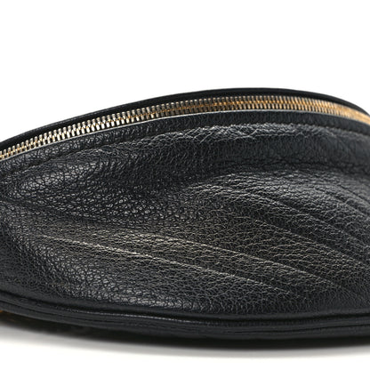 Balenciaga Shiny Goatskin Allover Logo Embossed XXS Souvenir Belt Bag Black 8 of 10