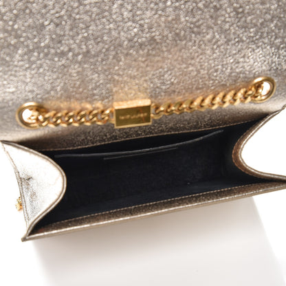 Saint Laurent Metallic Calfskin Small Classic Monogram Kate Satchel Pale Gold 6 of 10