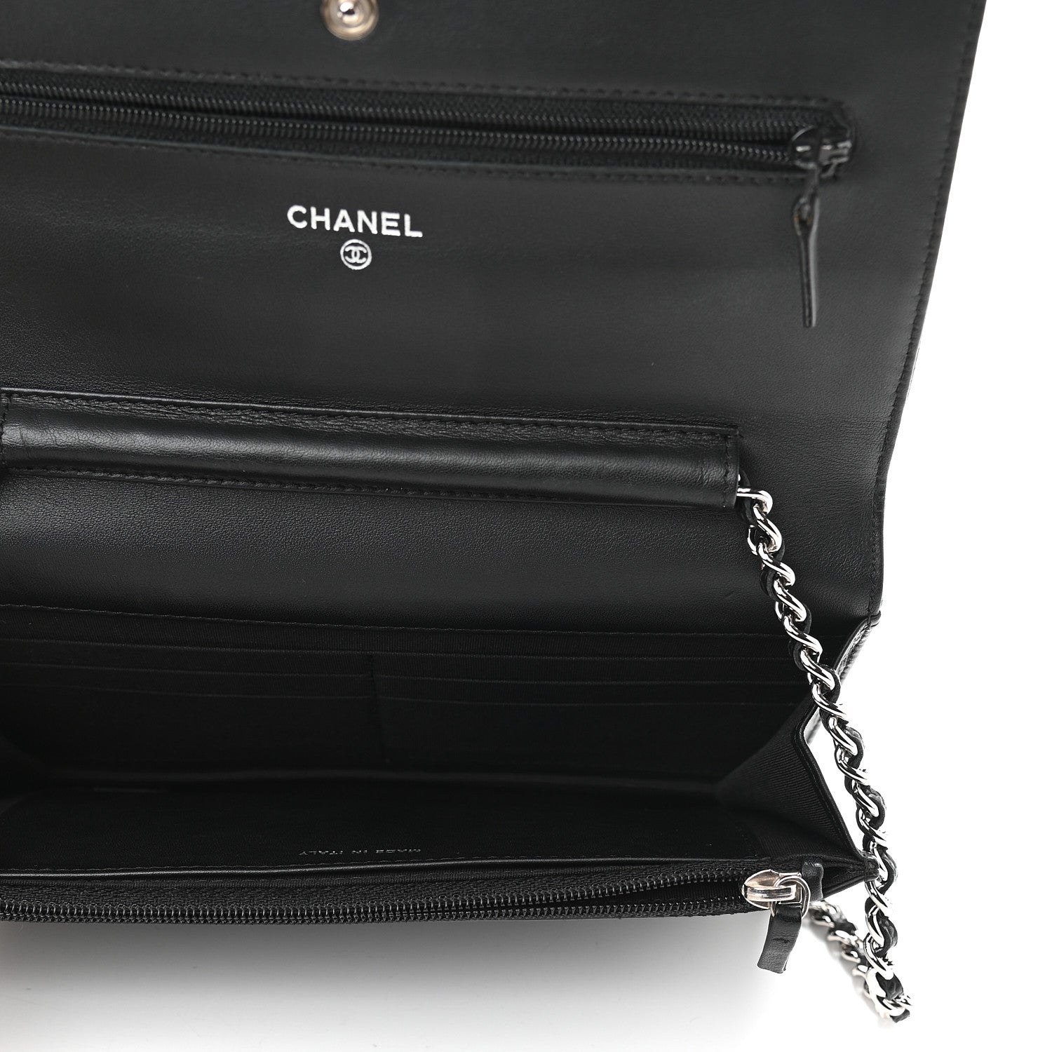 Chanel Caviar Timeless CC Wallet On Chain WOC Black 5 of 10