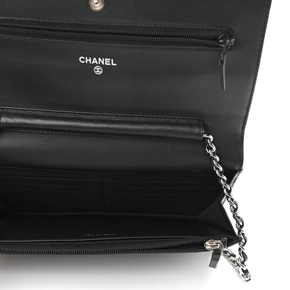 Chanel Caviar Timeless CC Wallet On Chain WOC Black 5 of 10