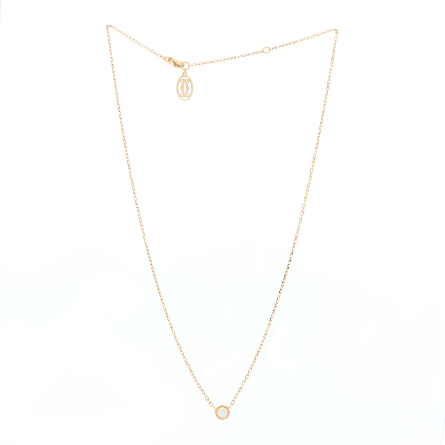 18K Yellow Gold Diamond LM D'Amour Pendant Necklace