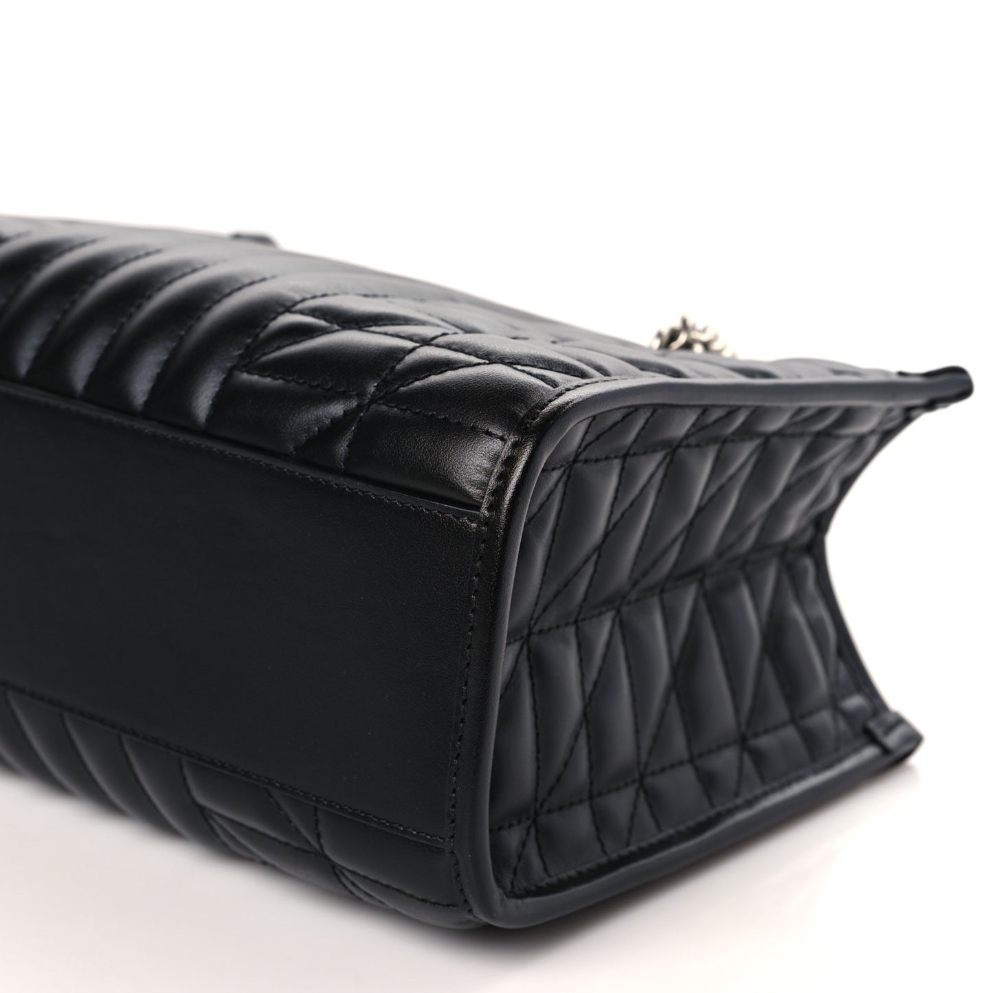 Calfskin Matelasse Aria Small GG Marmont Shoulder Tote Black