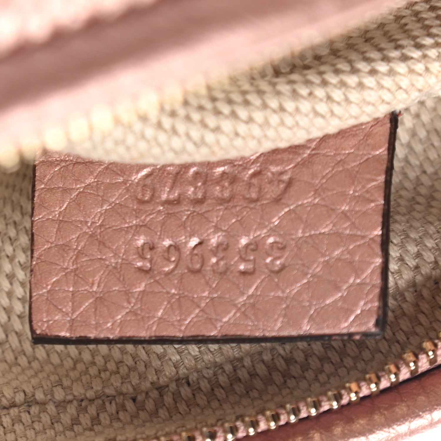 Gucci Metallic Pebbled Calfskin Mini Soho Chain Bag Pink 6 of 9