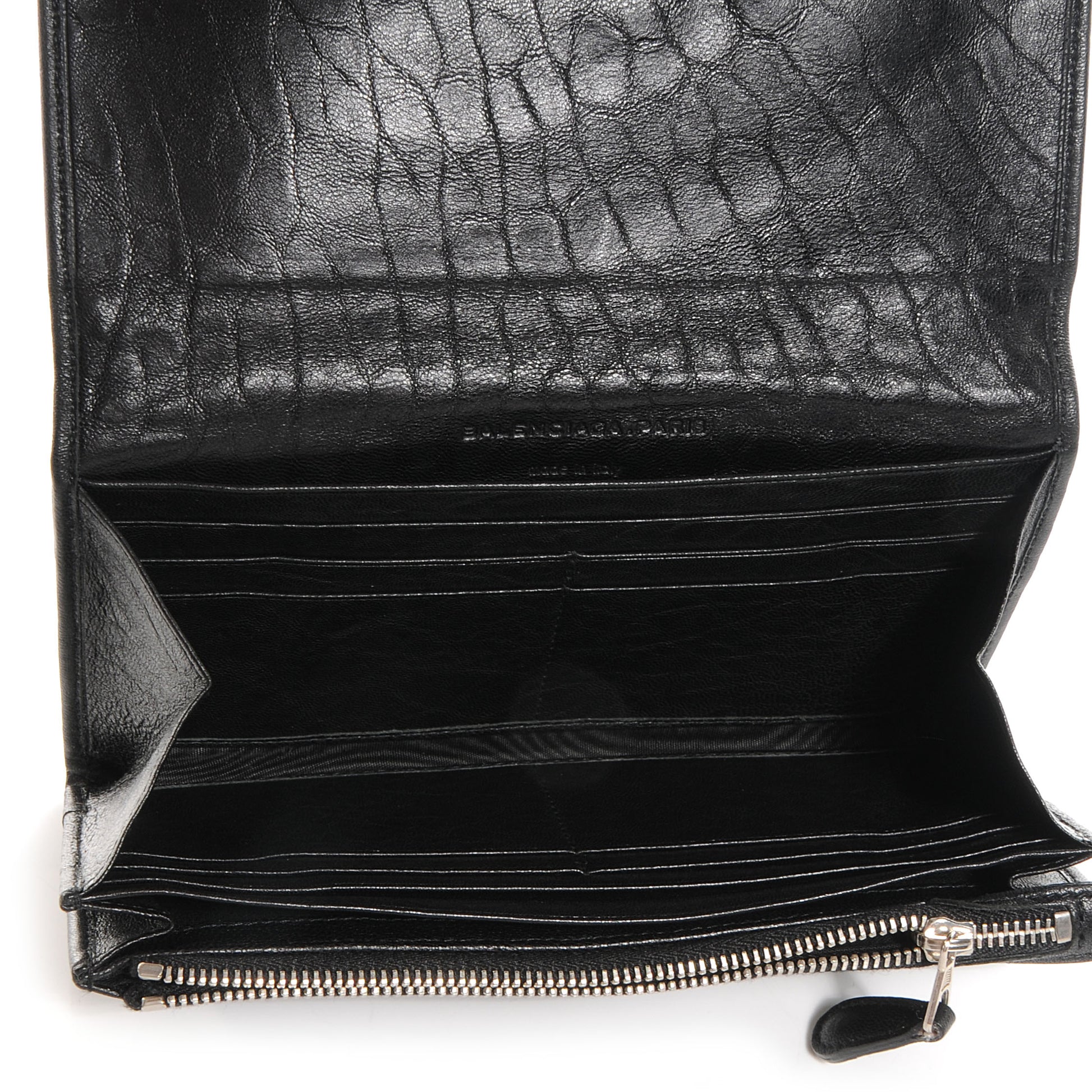 Balenciaga Chevre Money Wallet Black 4 of 9