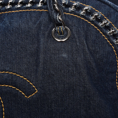 Chanel Denim Luxe Ligne Large Bowler Blue 8 of 12