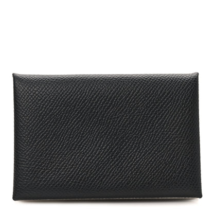 Hermes Epsom Calvi Card Case Black 1 of 7