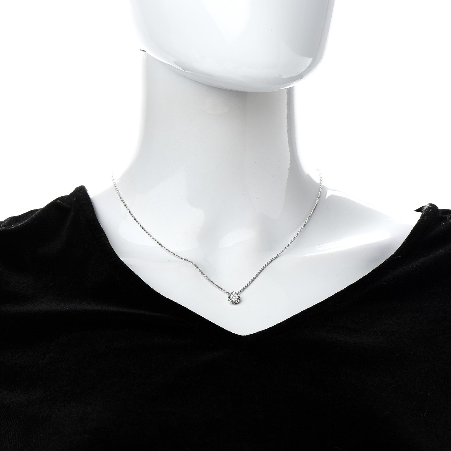 18K White Gold Diamond XS Serpent Boheme Necklace