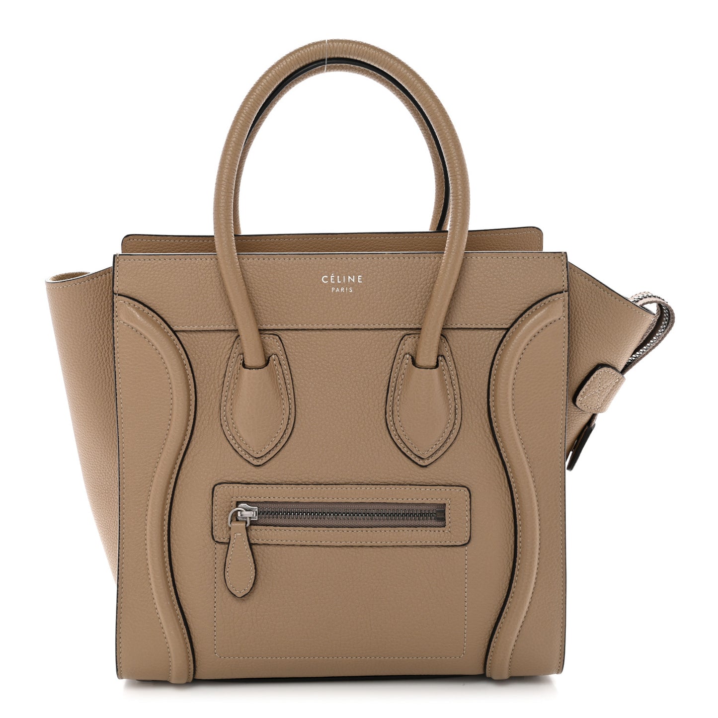 Drummed Calfskin Micro Luggage Dune