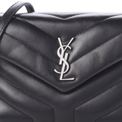 Saint Laurent Calfskin Y Quilted Monogram Toy Loulou Crossbody Bag Black 9 of 10