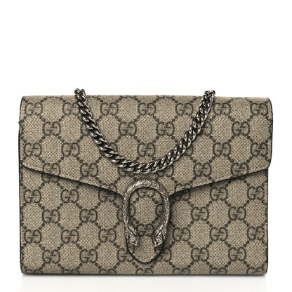 Gucci GG Supreme Monogram Mini Dionysus Chain Wallet Beige Black 1 of 9