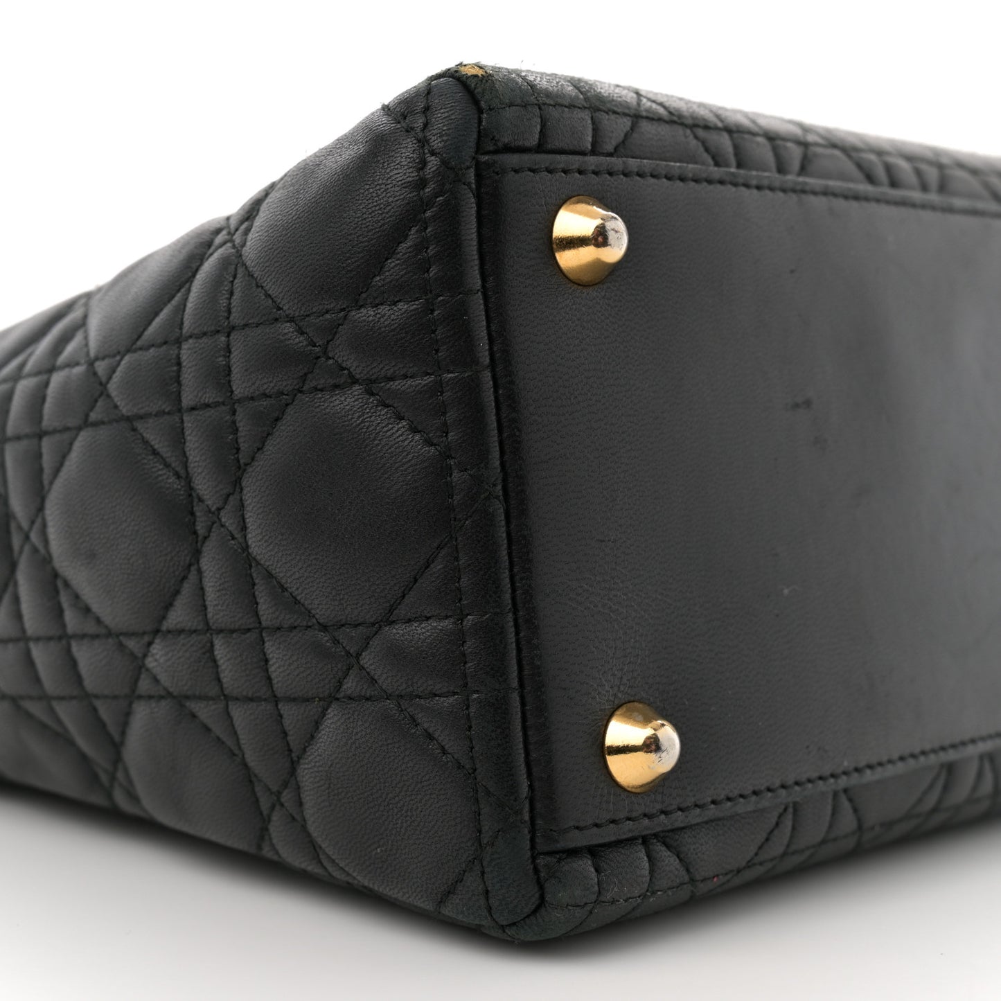 Lambskin Cannage Large Lady Dior Black