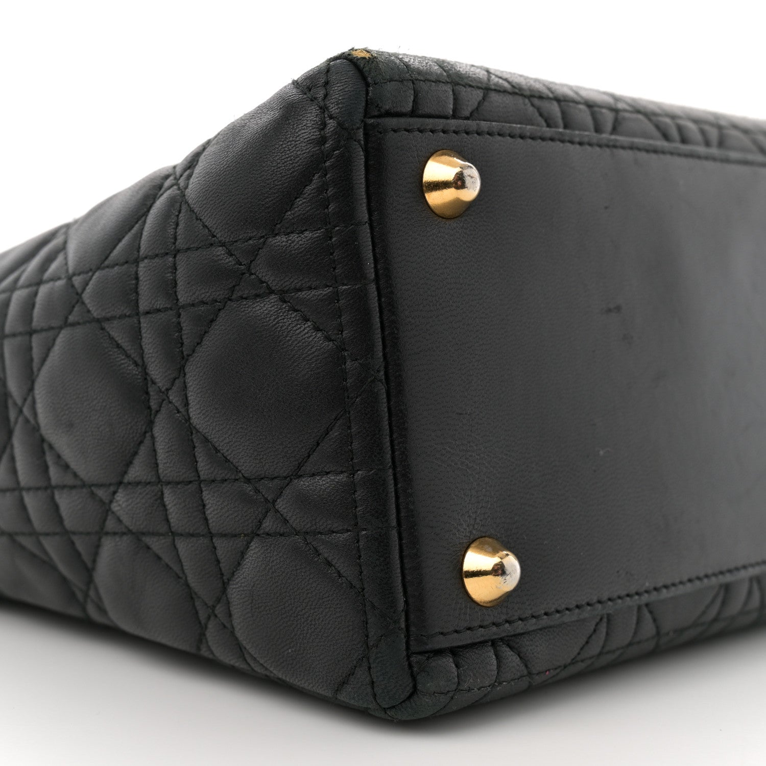 Christian Dior Lambskin Cannage Large Lady Dior Black 9 of 16