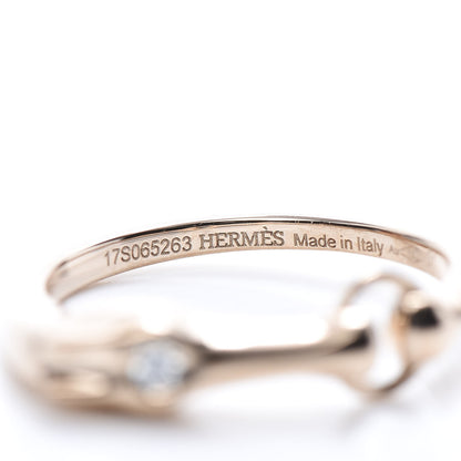 Hermes 18K Rose Gold Diamond TPM Galop Ring 51 5.75 5 of 9