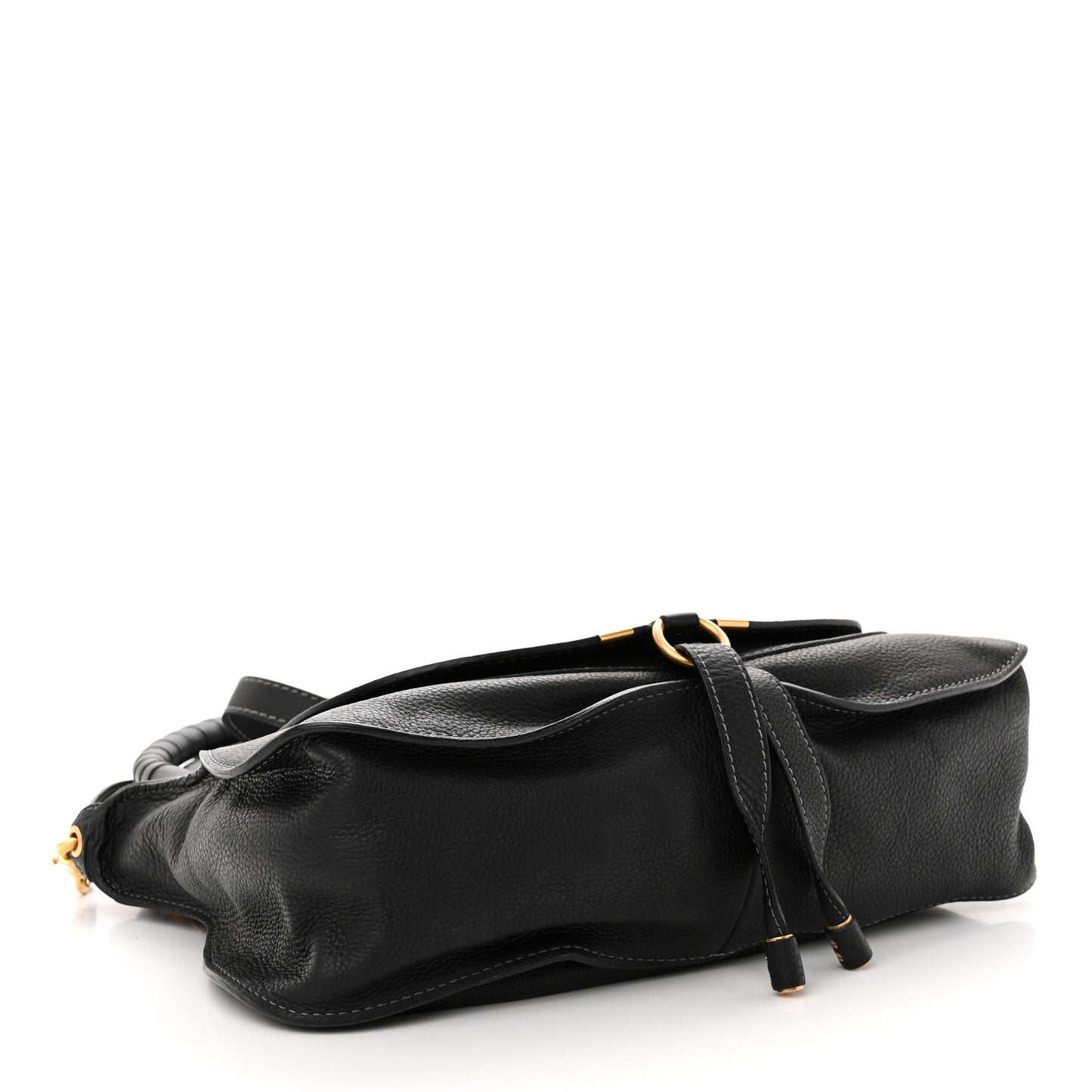 Calfskin Medium Marcie Satchel Black