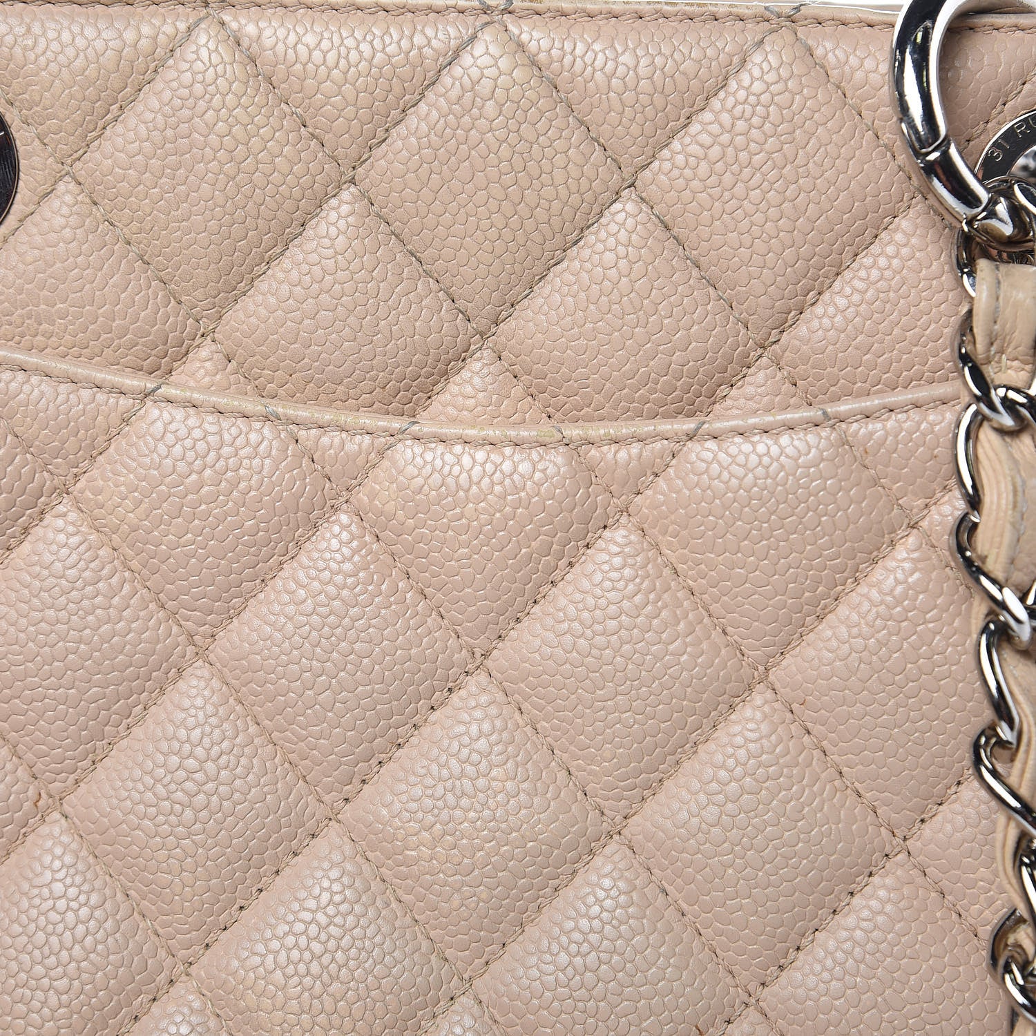 Chanel Caviar Quilted Grand Shopping Tote GST Beige Clair 13 of 27