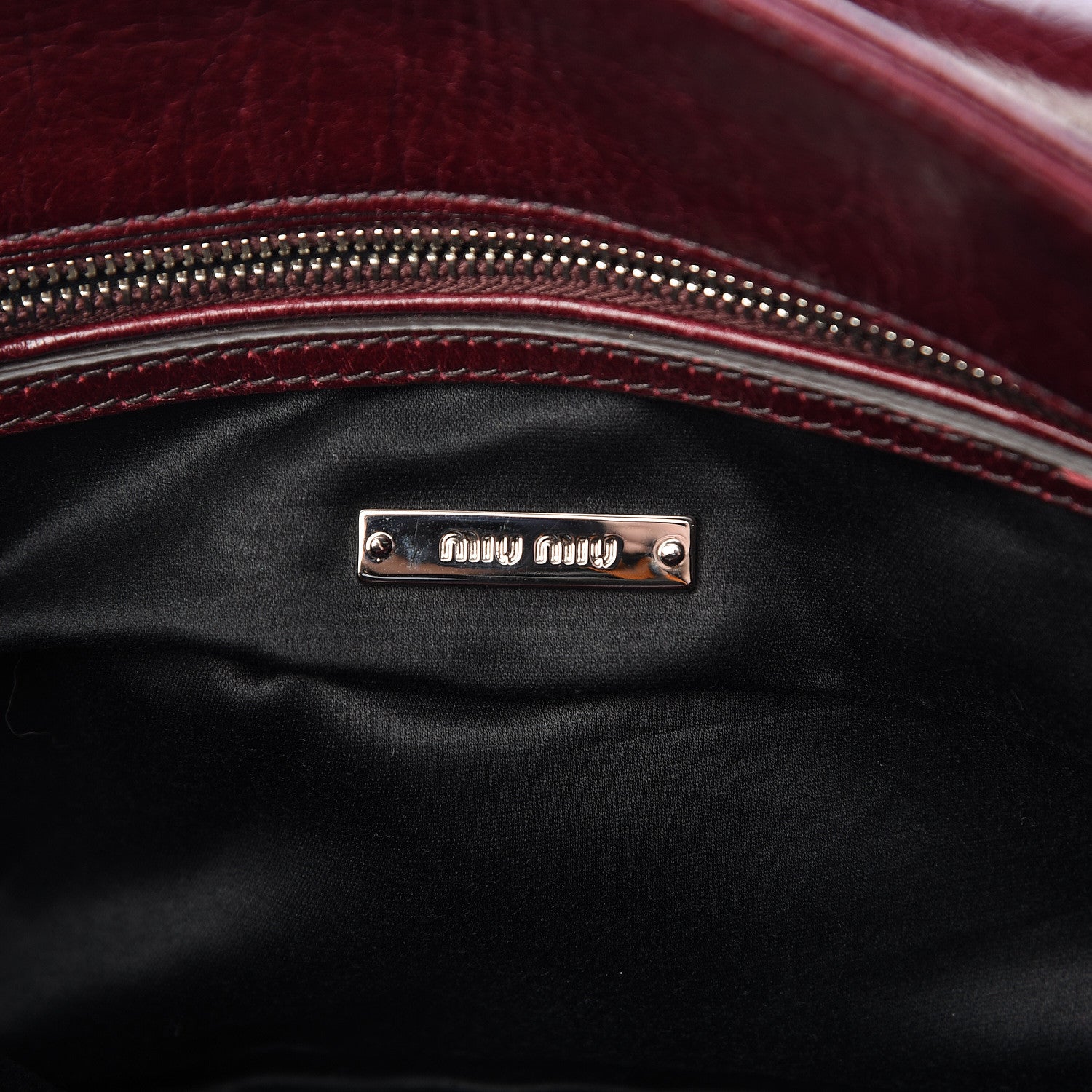 Miu Miu Vitello Shine Clutch Amaranto 7 of 16