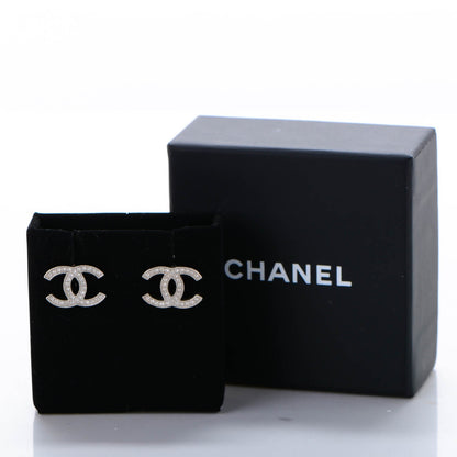 Chanel Crystal CC Earrings Silver 4 of 5