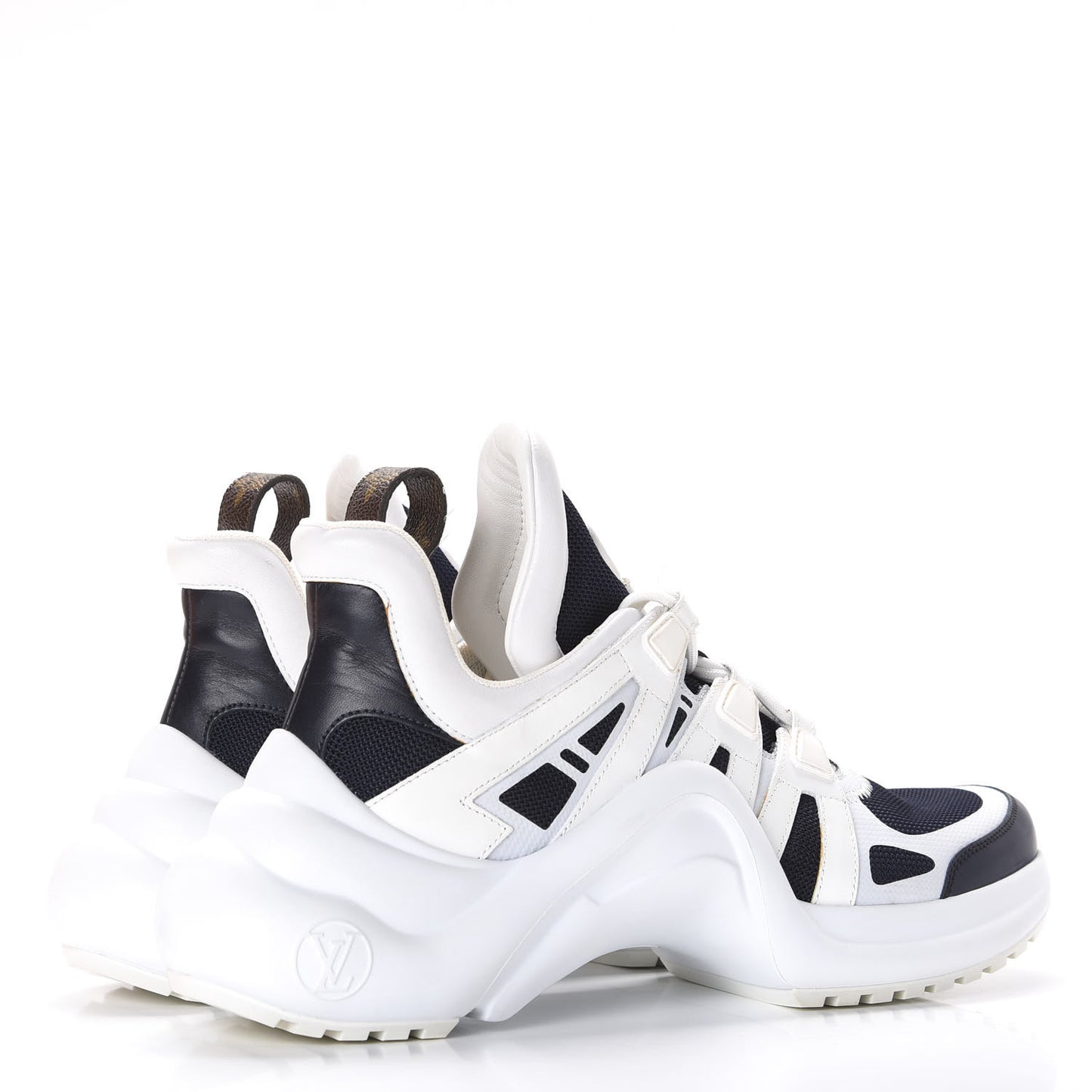 Calfskin Technical Nylon LV Archlight Sneakers 39 Marine