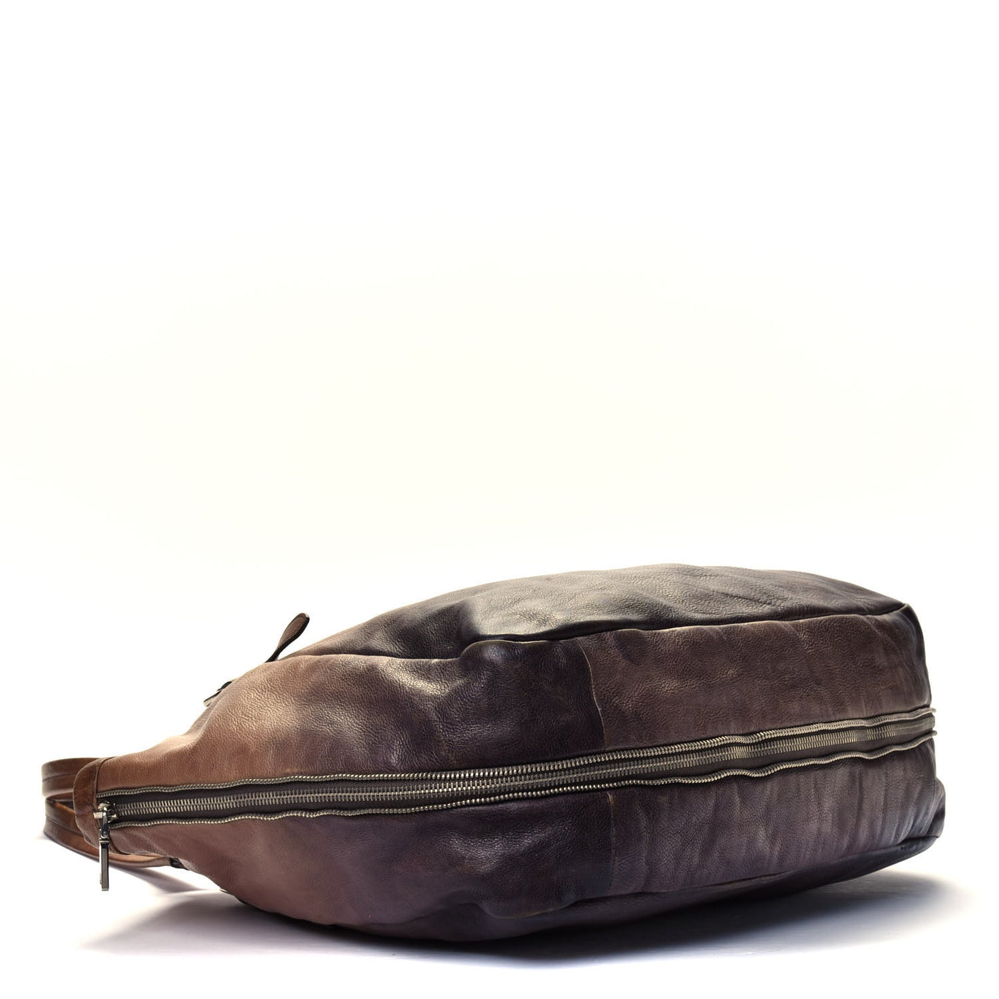 Glace Calfskin Ombre Shoulder Bag Argilla Sfumato