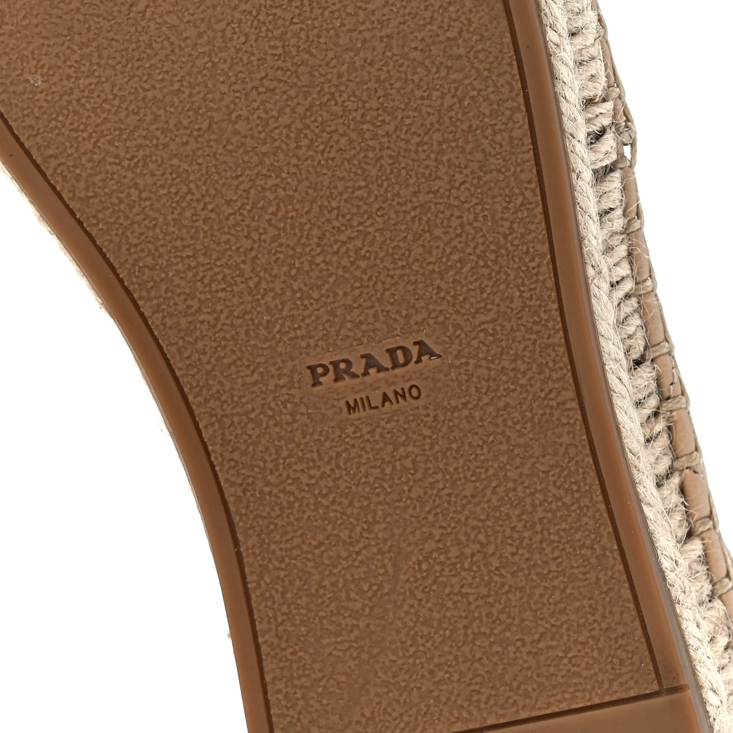 Nappa Quilted Logo Espadrilles 36 Beige