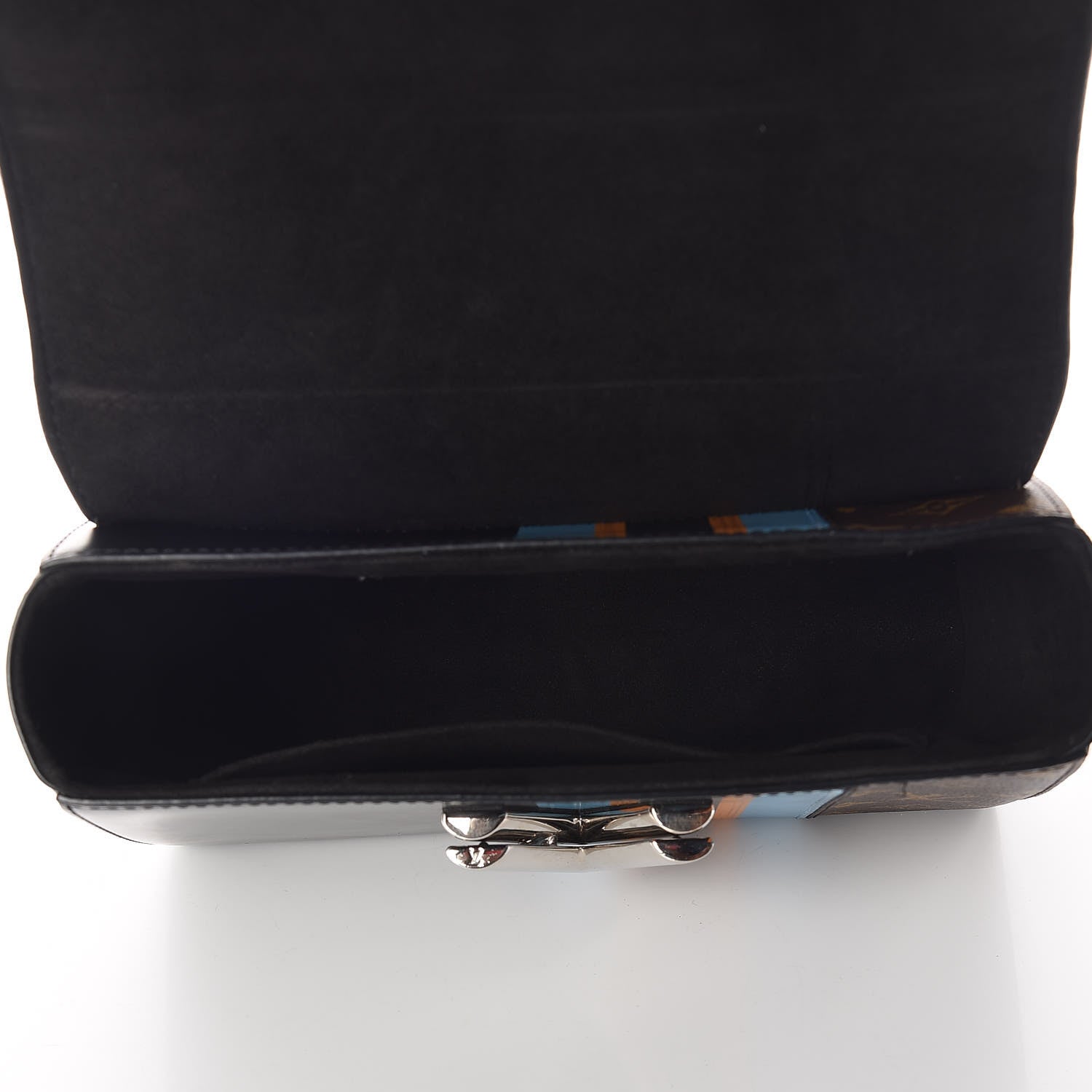 Louis Vuitton Calfskin Monogram Twist Shoulder Bag MM Blue 5 of 11