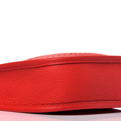 Hermes Taurillon Clemence Evelyne TPM Rouge De Coeur Bleu Du Nord 7 of 8
