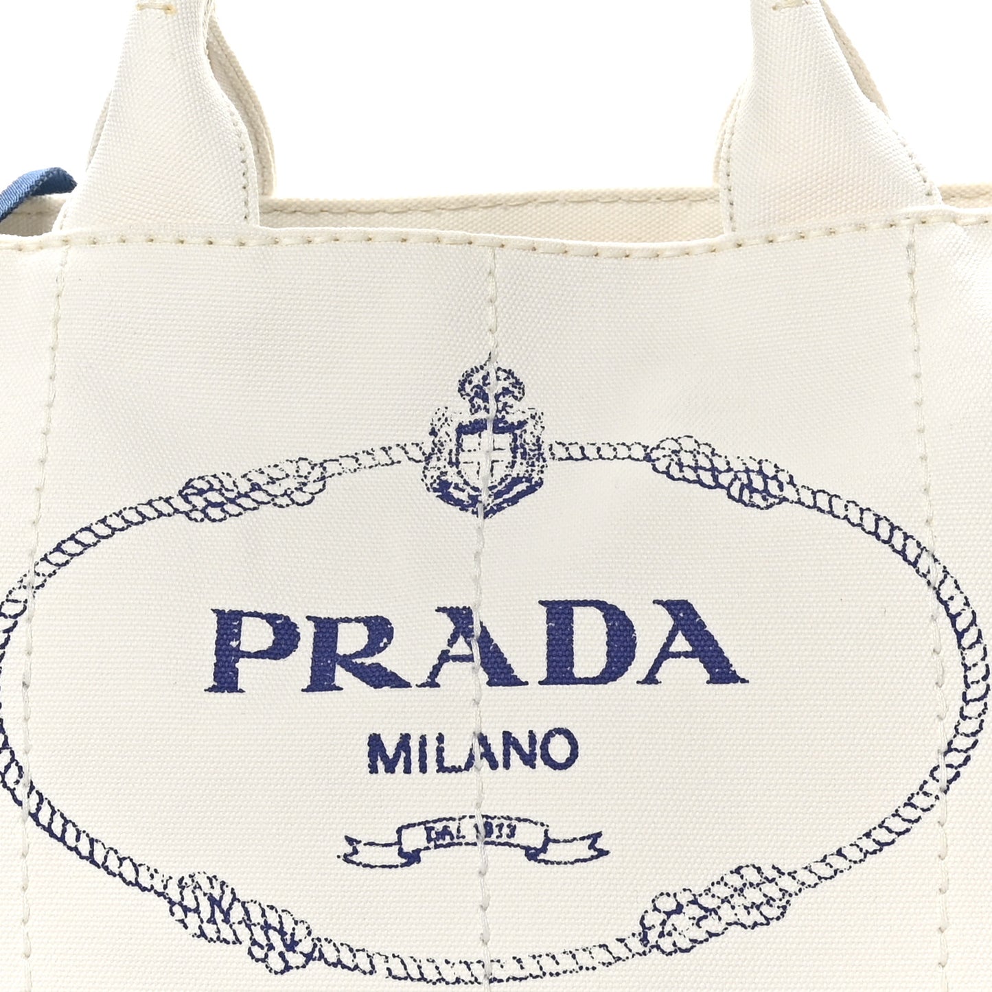Canapa Logo Tote White Blue