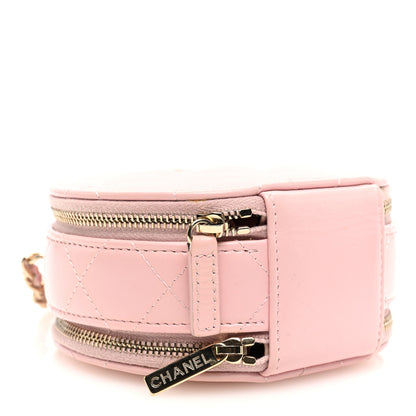 Chanel Lambskin Quilted Round Handle With Care Vanity With Chain Pink 4 of 12
