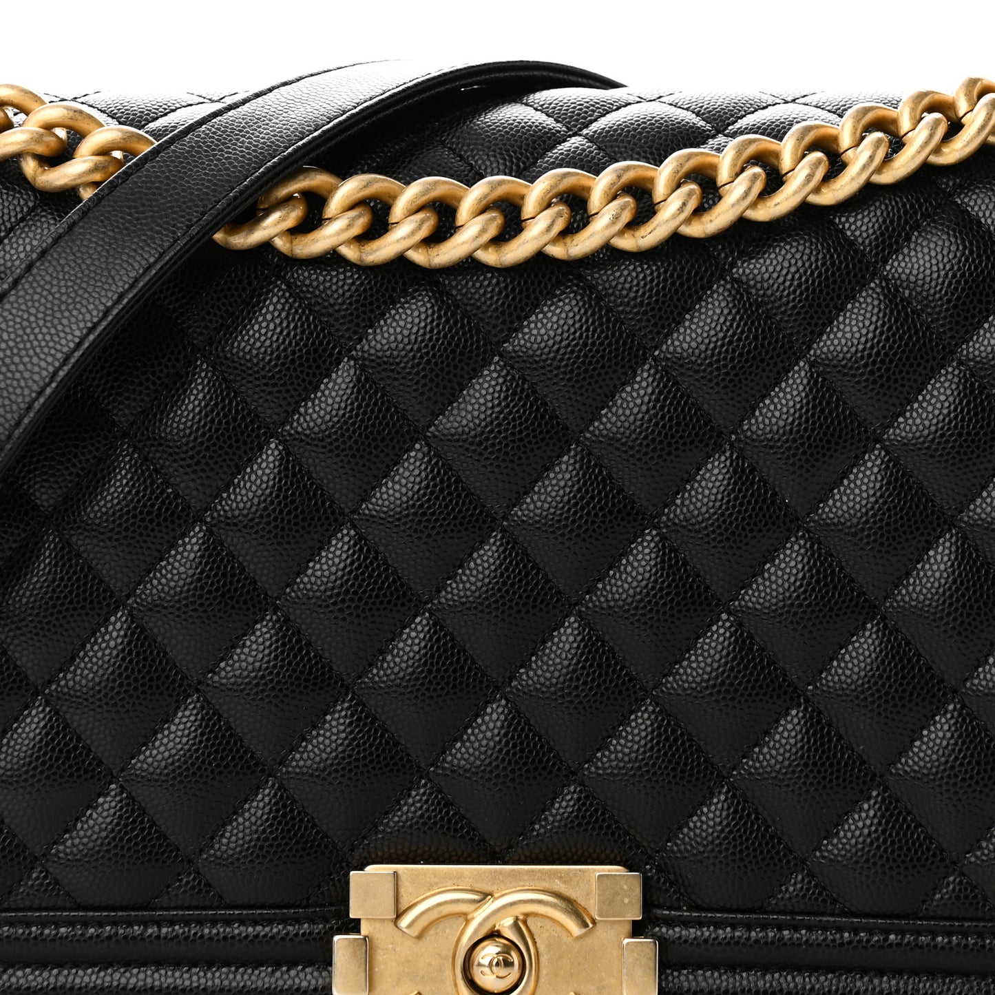 Caviar Quilted New Medium Boy Flap Black