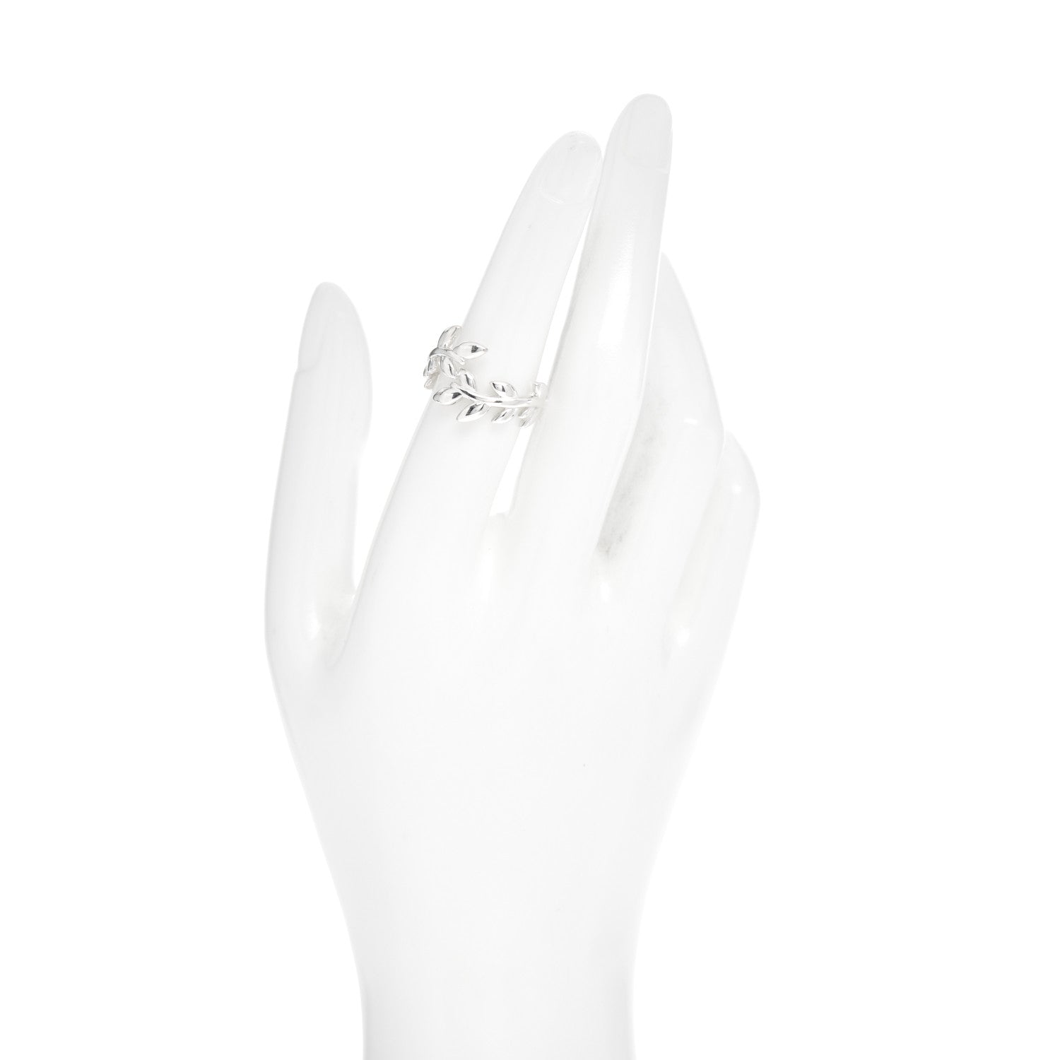 Tiffany Sterling Silver Paloma Picasso Olive Leaf Bypass Ring 53 6.5 2 of 5