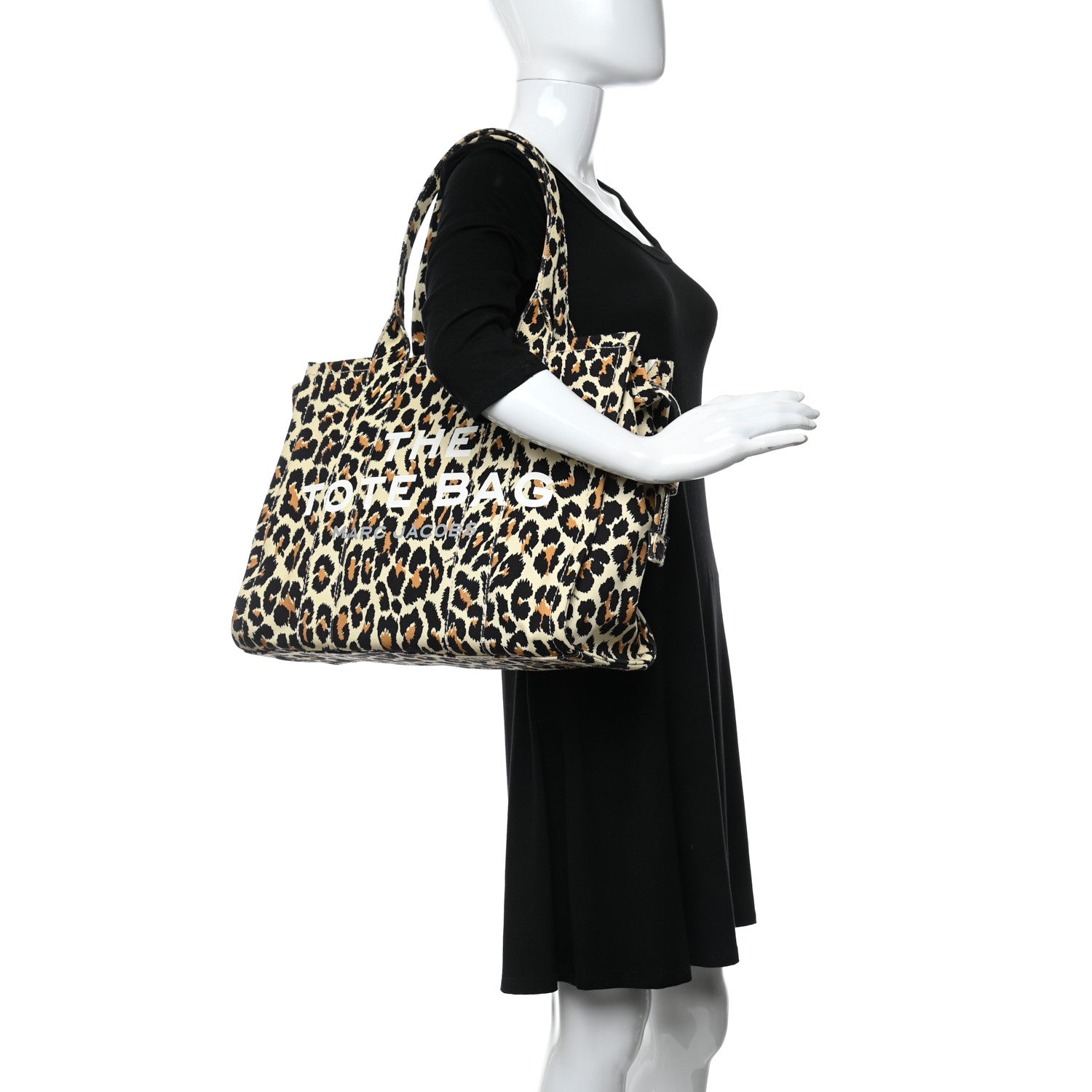 Marc Jacobs Cotton Canvas Leopard Print The Traveler Tote Bag 3 of 10